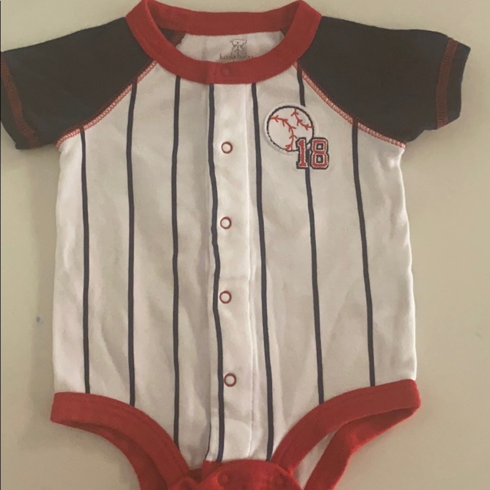 Baby baseball onsie